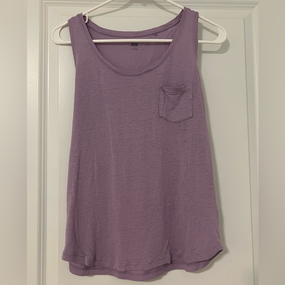 Uniqlo Light Purple Medium Tank Top
